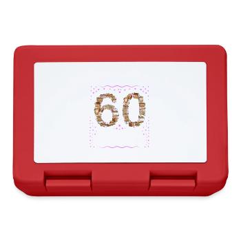60. Geburtstag Geschenk Frauen lustig 60 Jahre - Brotdose - Rot - Vorne