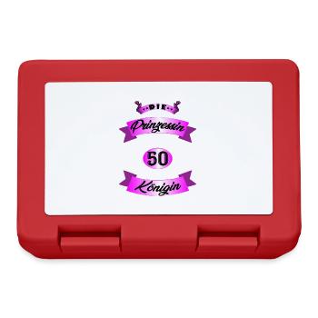 50 Geburtstag Frauen Geschenk 50 Jahre Geburtstag - Brotdose - Rot - Vorne