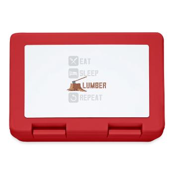 Lumberjack Woodworker Chainsaw Forest Carpenter - Lunchbox - red - Front