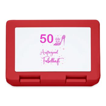 50 Geburtstag Frauen Geschenk 50 Jahre Geburtstag - Brotdose - Rot - Vorne