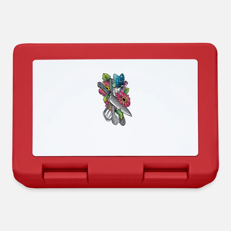 Cuisinier I Épices Cuisine Toque de chef Motif - Boîte à goûter - rouge
