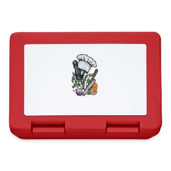 Cuisinier I Épices Cuisine Toque de chef Motif - Boîte à goûter - rouge - Devant