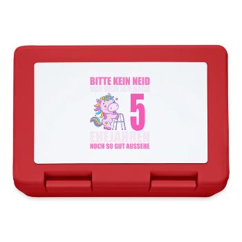 5 Jahre verheiratet lustig 5. Hochzeitstag - Brotdose - Rot - Vorne
