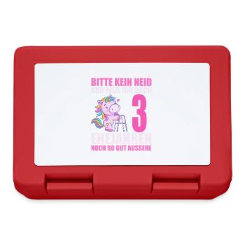 3 Jahre verheiratet lustig 3. Hochzeitstag - Brotdose - Rot - Vorne