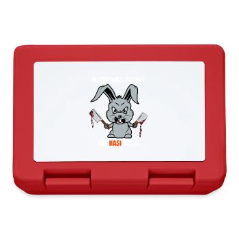 Halloween 2021 Monster verrückter Hase Sarkasmus - Brotdose - Rot - Vorne
