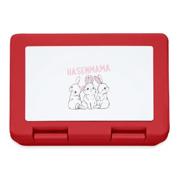 Hase Häschen Kaninchen beste Hasenmama - Brotdose - Rot - Vorne