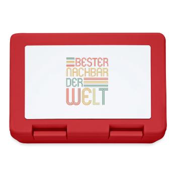 Bester Nachbar der Welt Nachbarn Nachbar - Brotdose - Rot - Vorne