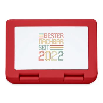 Bester Nachbar seit 2022 Nachbarn Nachbar - Brotdose - Rot - Vorne
