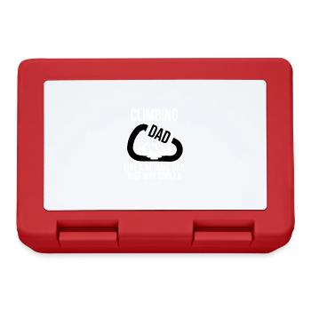 Climbing Dad Mountain Rock Climber Climb Lover - Lunchbox - red - Front