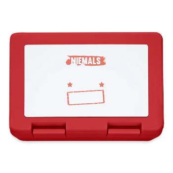Niemals ohne Team - Brotdose - Rot - Vorne