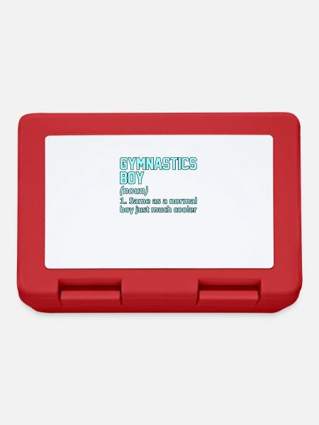 Gymnastics Boy Definition Gymnast Gymnastic Lover - Lunchbox - red