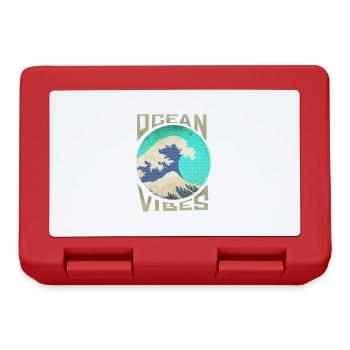 Great Wave Off Kanagawa Surfing - Lunchbox - red - Front