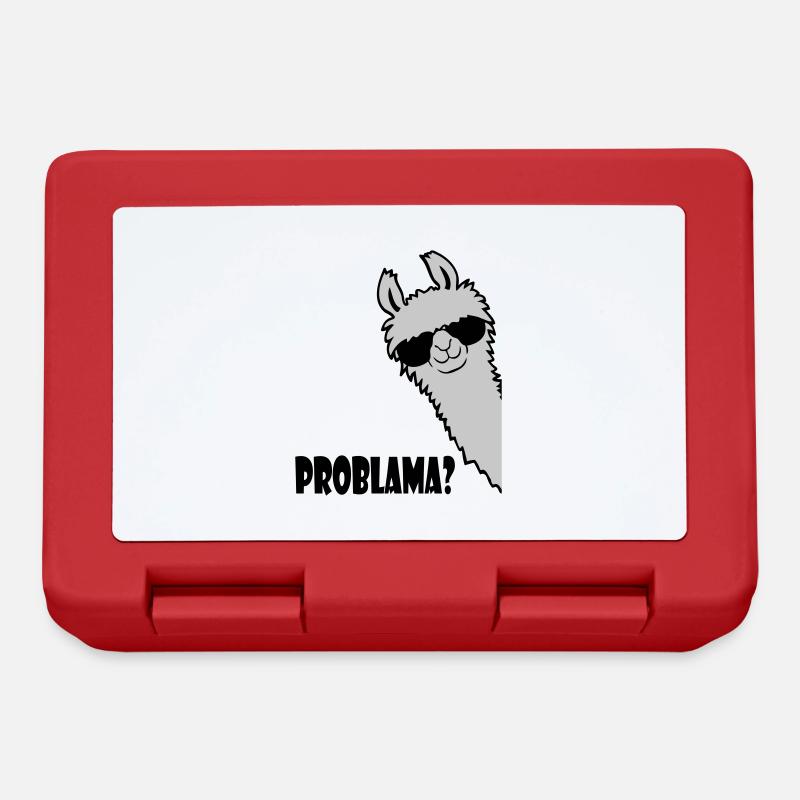 Problama Frage Lama - Brotdose - Rot