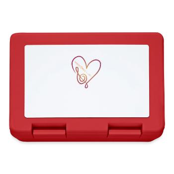Flute I Musical Instrument Orchestra Motif for - Lunchbox - red - Front