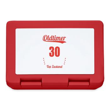 Oldtimer Top Zustand 30 Jahre 30.Geburtstag - Brotdose - Rot - Vorne