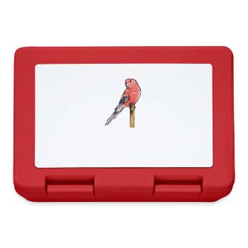 Bourke Parakeet I Rose-bellied Parakeet Motif for Bird - Lunchbox - red - Front