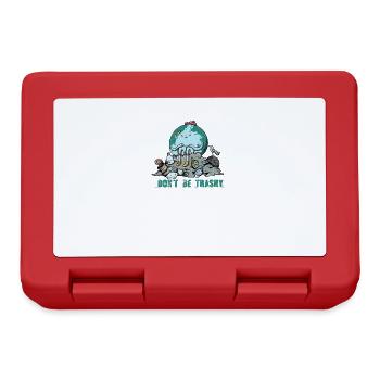 Environmental protection Motive I Plastic waste Global warming - Lunchbox - red - Front