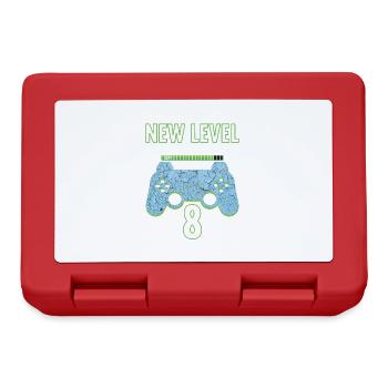 8 Years old 8 birthday outfit Gamer Gaming - Lunchbox - red - Front