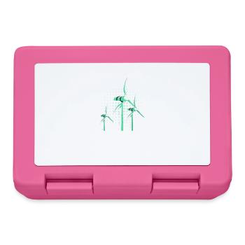 Windrad Windkraft Windenergie - Brotdose - Pink - Vorne