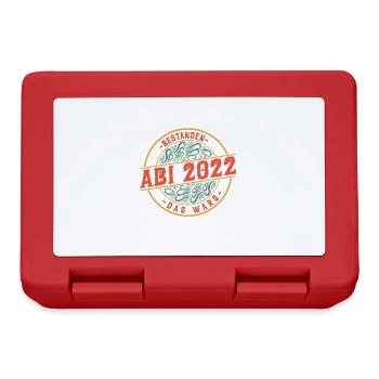 Abitur Gymnasium Damen und Herren Abi 2022 - Brotdose - Rot - Vorne