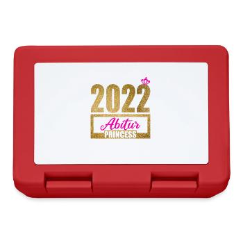 Abitur Gymnasium Damen und Herren Abi 2022 - Brotdose - Rot - Vorne