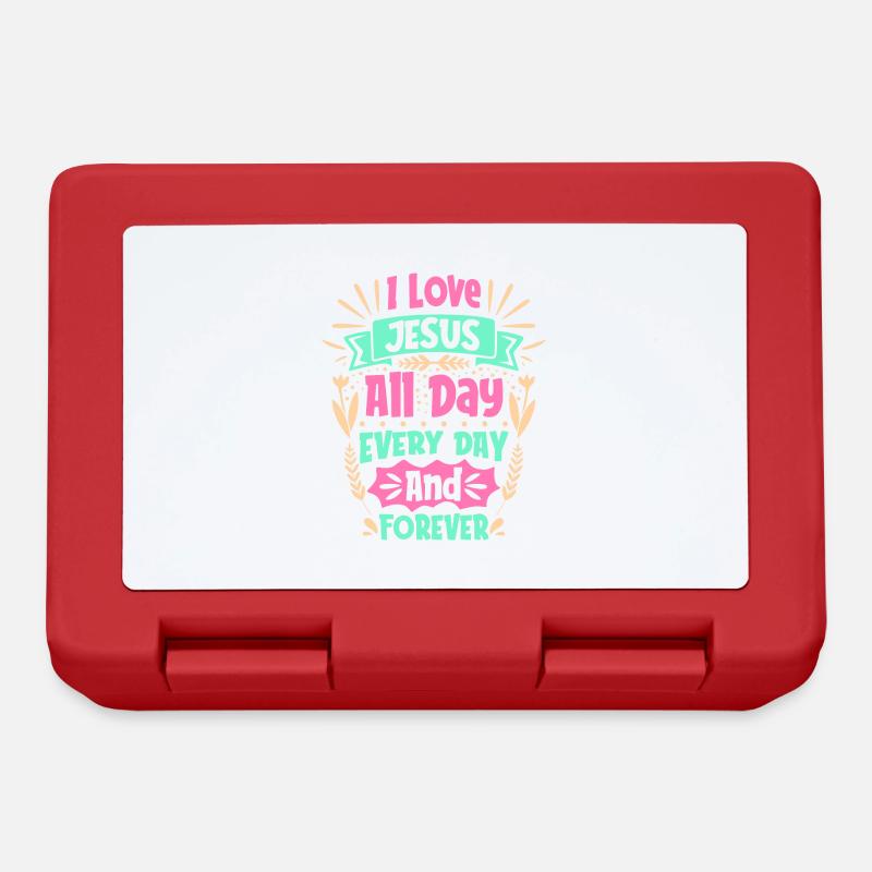 I Love Jesus - Lunchbox - red