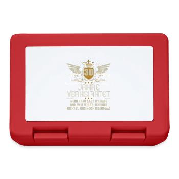 30 Jahre verheiratet nur 2 Fehler 30.Hochzeitstag - Brotdose - Rot - Vorne