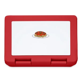 Spaghetti Forgetti Ironic Quote Pasta Lover - Lunchbox - red - Front