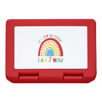 7 years Rainbow Rainbow 7th birthday - Lunchbox - red - Front