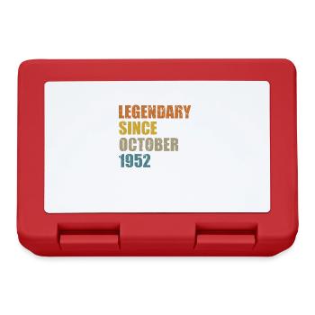Born October 1952 70 years 70s 70th birthday - Lunchbox - red - Front
