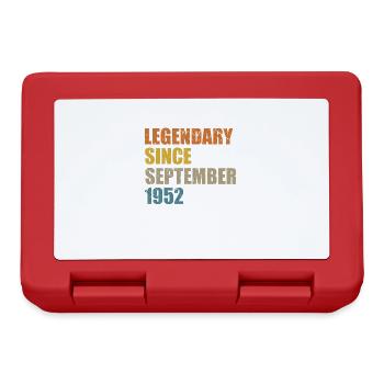Born September 1952 70 years 70s 70th birthday - Lunchbox - red - Front