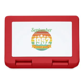 Born September 1952 70 years 70s 70th birthday - Lunchbox - red - Front
