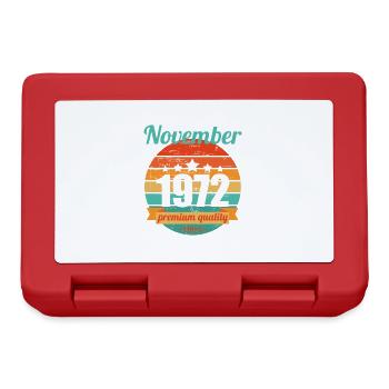 Né novembre 1972 50 ans 50s 50e anniversaire - Boîte à goûter - rouge - Devant