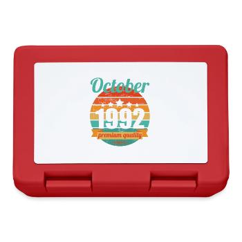 Born October 1992 30 years 30s 30th birthday - Lunchbox - red - Front
