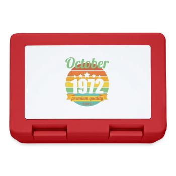 Né en octobre 1972 50 ans 50s 50e anniversaire - Boîte à goûter - rouge - Devant