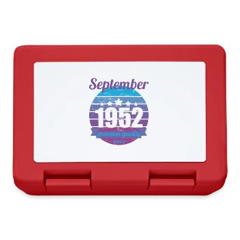 Born September 1952 70 years 70s 70th birthday - Lunchbox - red - Front