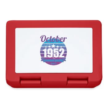 Born October 1952 70 years 70s 70th birthday - Lunchbox - red - Front