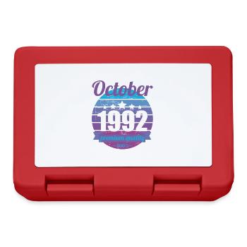 Born October 1992 30 years 30s 30th birthday - Lunchbox - red - Front