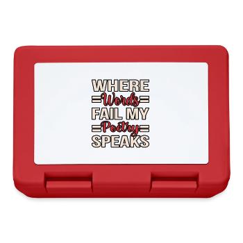 Words Failure Poetry Speaks Poet - Lunchbox - red - Front