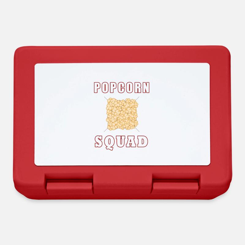 Popcorn Squad Movies Manger du maïs sain - Boîte à goûter - rouge
