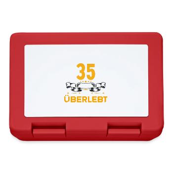 Ich habe 35 Jahre Ehe überlebt 35.Hochzeitstag - Brotdose - Rot - Vorne