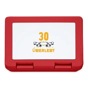 Ich habe 30 Jahre Ehe überlebt 30.Hochzeitstag - Brotdose - Rot - Vorne
