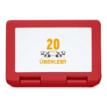Ich habe 20 Jahre Ehe überlebt 20.Hochzeitstag - Brotdose - Rot - Vorne