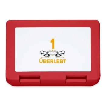 Ich habe 1 Jahre Ehe überlebt 1.Hochzeitstag - Brotdose - Rot - Vorne