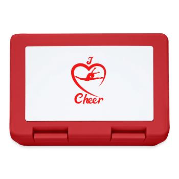 Ich Liebe Cheer Geschenk Für Cheerleader Girl - Brotdose - Rot - Vorne
