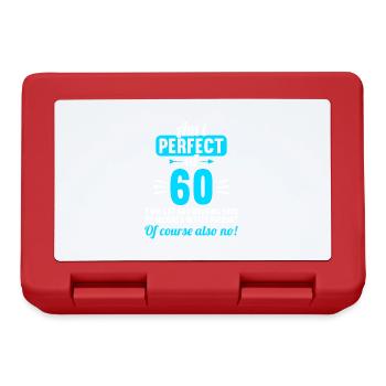 Suis-je parfait à 60 ans 60e anniversaire - Boîte à goûter - rouge - Devant