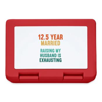 I badly behaved 12.5 years married wedding anniversary - Lunchbox - red - Front