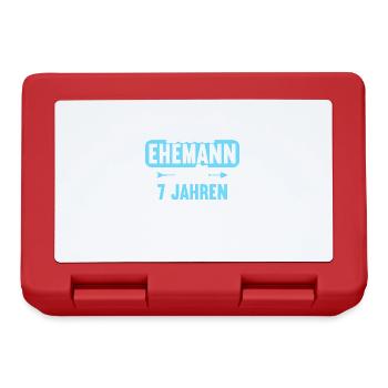 Beste Ehefrau Bester Ehemann seit 7 Jahren - Brotdose - Rot - Vorne