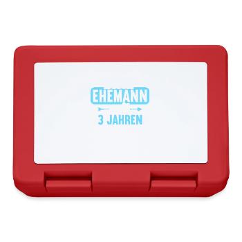 Beste Ehefrau Bester Ehemann seit 3 Jahren - Brotdose - Rot - Vorne