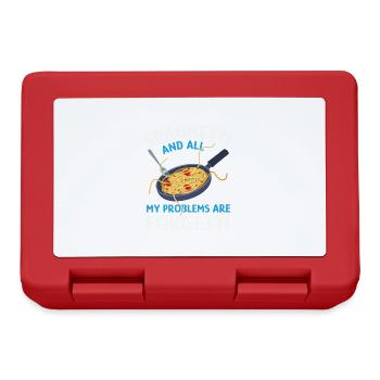 Pasta Ironic Saying Spaghetti Make Problems - Lunchbox - red - Front
